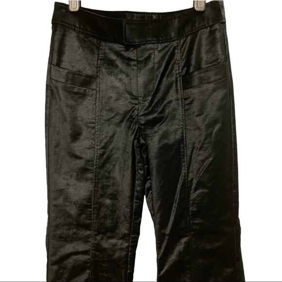 Free People Black Velvet Flare Pants size US 2 Walk With You - Picture 3 of 6